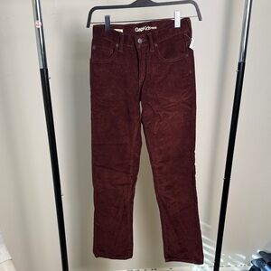 New with Tags Gap Kids Burgundy Maroon Corduroy Original Slim Pants Size 14